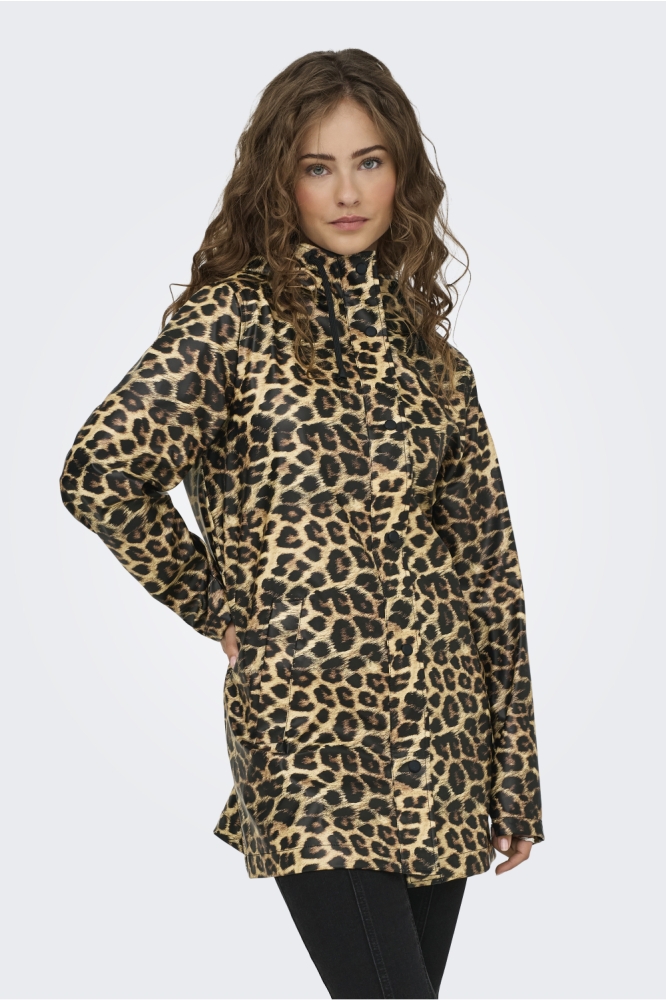 ONLMARIE ELLEN AOP RAINCOAT OTW 15359213 Toasted Coconut/AOP LEO